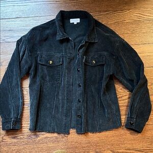 Pink Lily Black Corduroy Jacket
